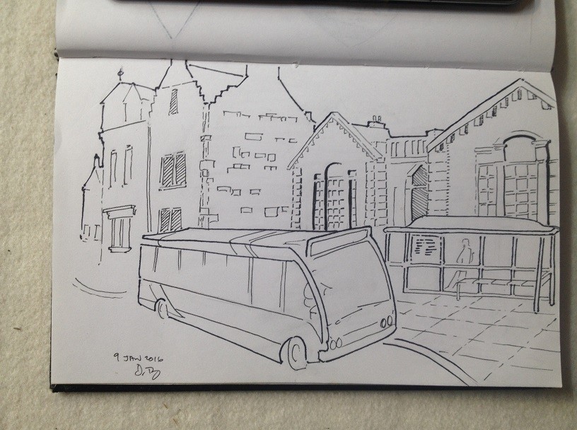 816x608 Bus Stop Drawing + Artist Stefan Bleekrode David Thompson's Art Blog - Bus Stop Drawing