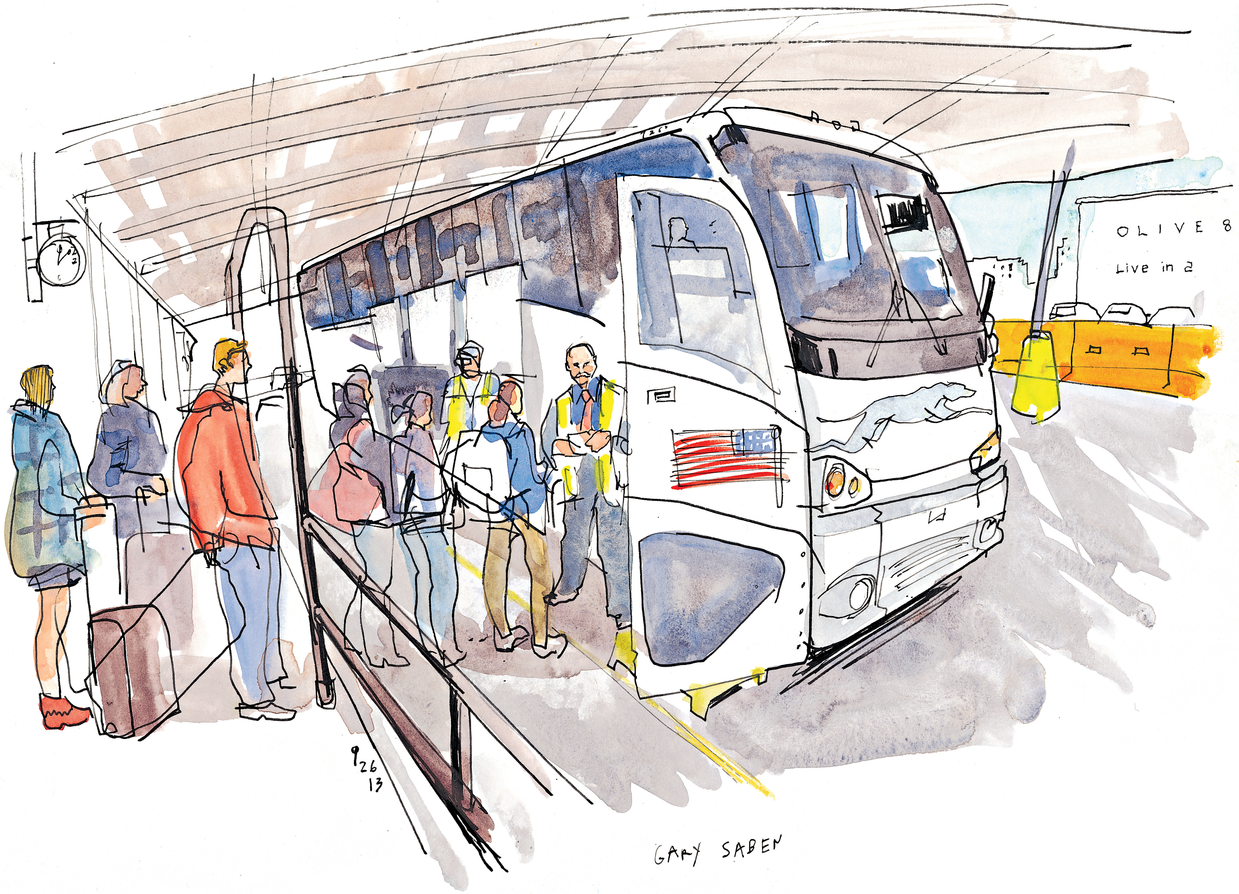 Общественный транспорт рисунок