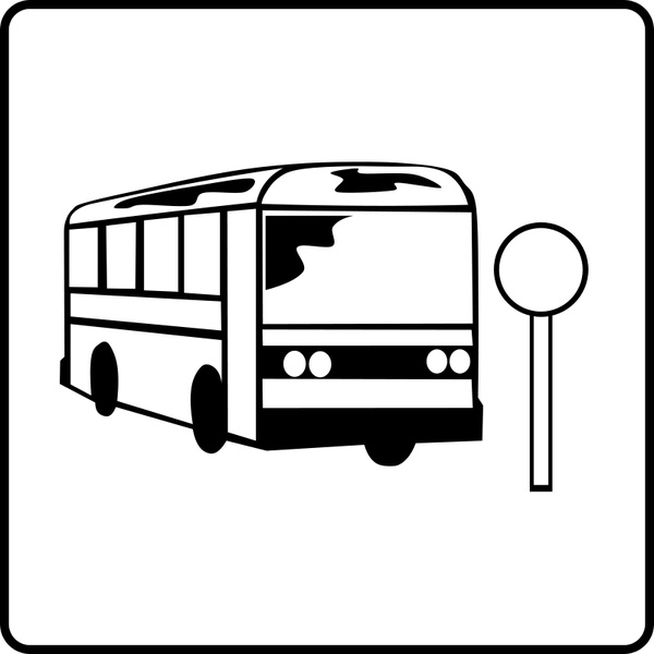 600x600 hotel icon near bus stop free vector in open office drawing - Bus Stop Drawing