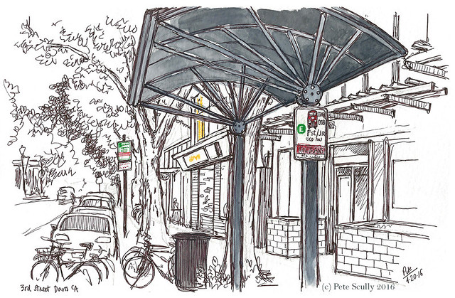 640x419 Bus Stop Petescully - Bus Stop Drawing
