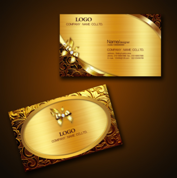 349x350 Luxury Custom Logo Bright Mental Wire Drawing Gold Business Card - Business Card Drawing