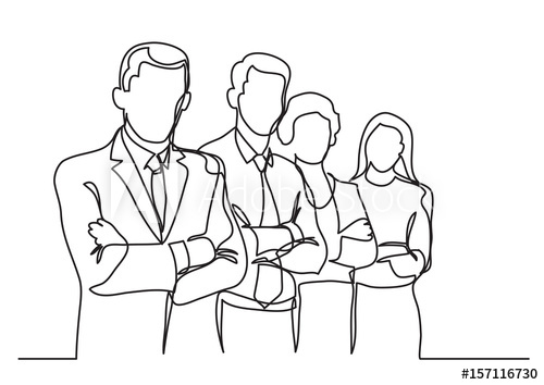 500x354 Business Team - Business Drawing