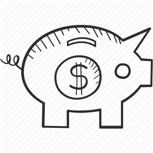 512x512 business, dollar, drawing, finance, money, piggy bank, vision icon - Business Drawing