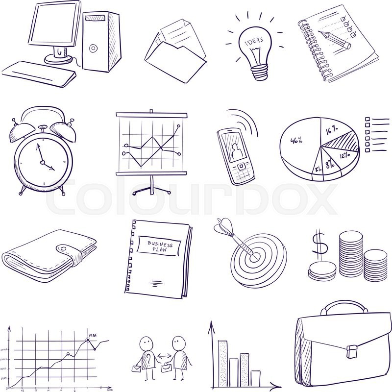 800x800 business, finance and transportation stock vector colourbox - Business Drawing