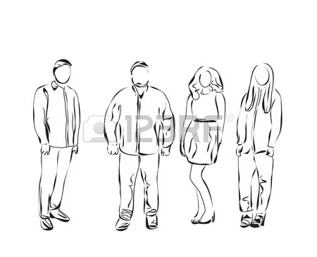 450x364 business suit drawing - Business Suit Drawing