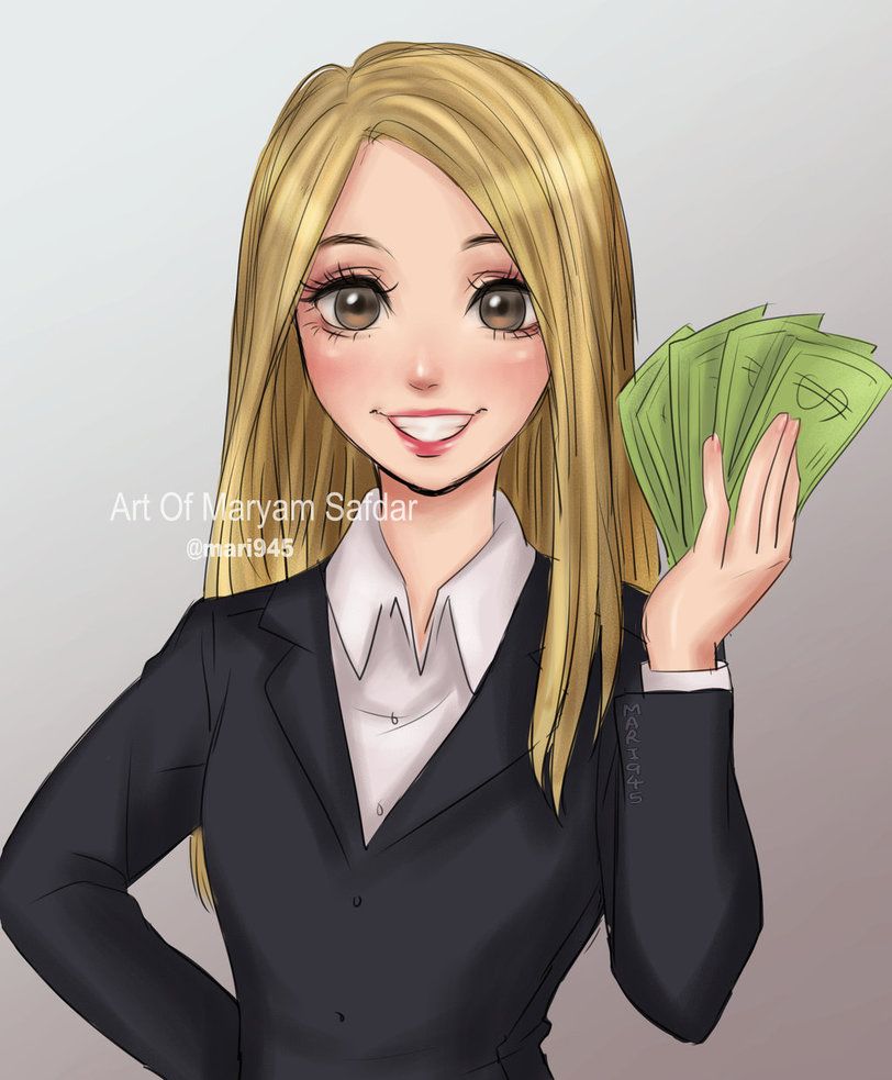 812x983 Business Lady - Business Woman Drawing