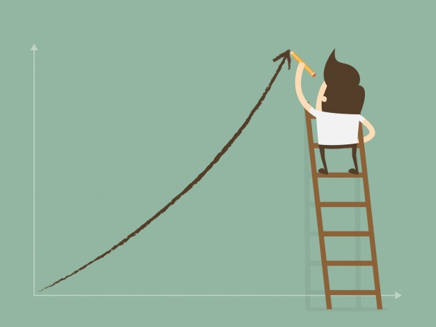 626x469 Businessman Drawing A Chart Vector Free Download - Businessman Drawing