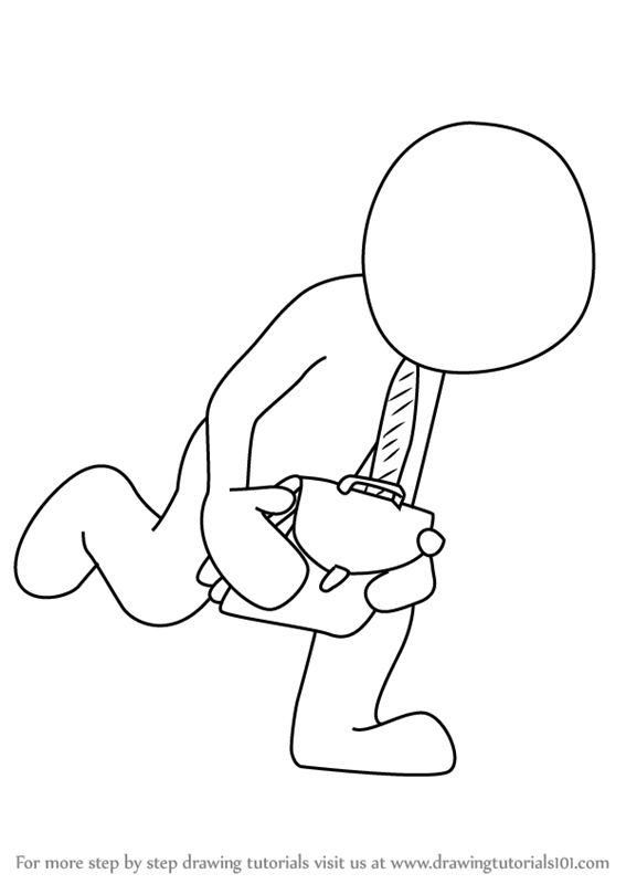 567x800 learn how to draw businessman with briefcase - Businessman Drawing