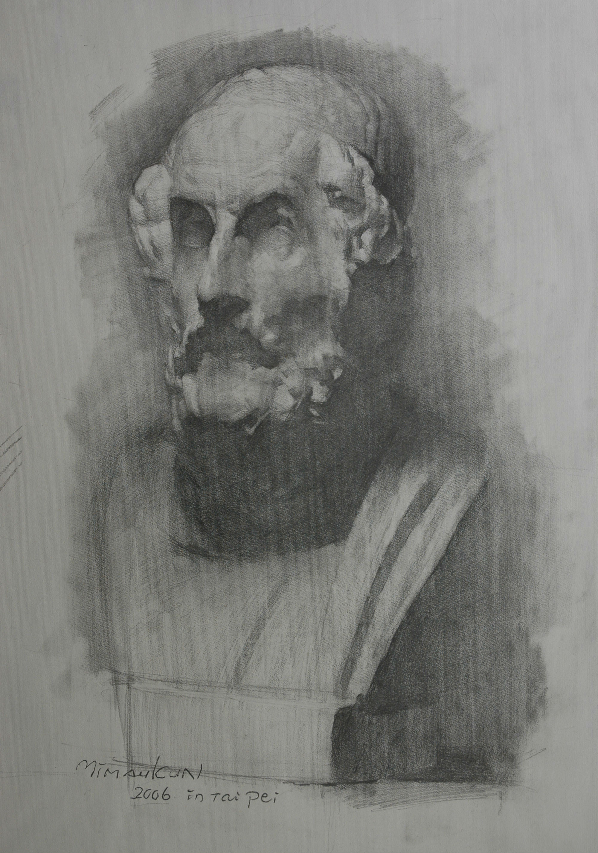 2000x2850 classical bust study, human face drawing, life drawing - Bust Drawing