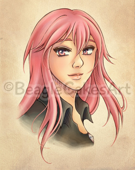 437x551 custom portrait anime manga digital illustration drawing - Bust Drawing