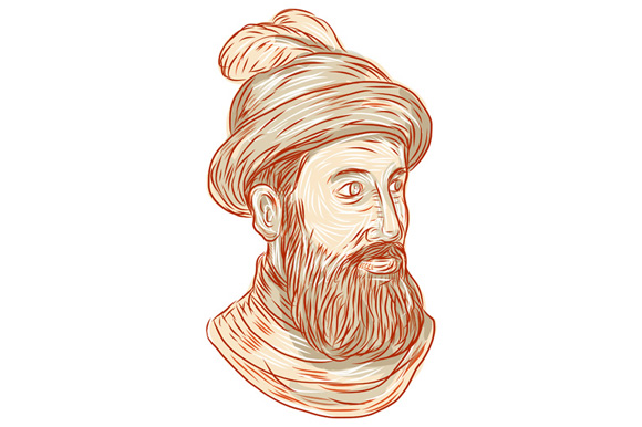 580x386 francisco pizarro bust drawing - Bust Drawing
