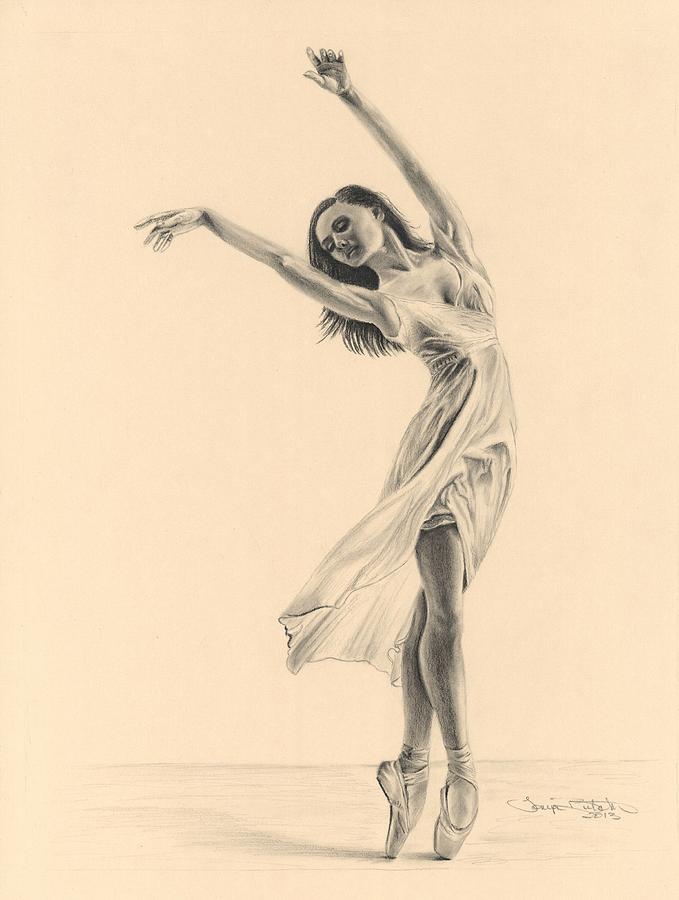 679x900 Graceful Dancer Drawing - Butcher Drawing