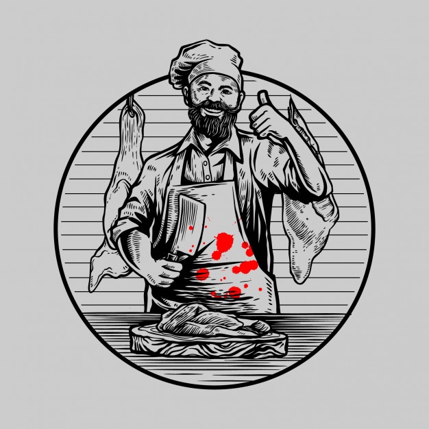 626x626 butcher vectors, photos and free download - Butcher Drawing