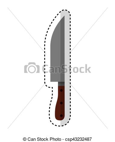 380x470 butcher knife isolated icon vector illustration design - Butcher Knife Drawing
