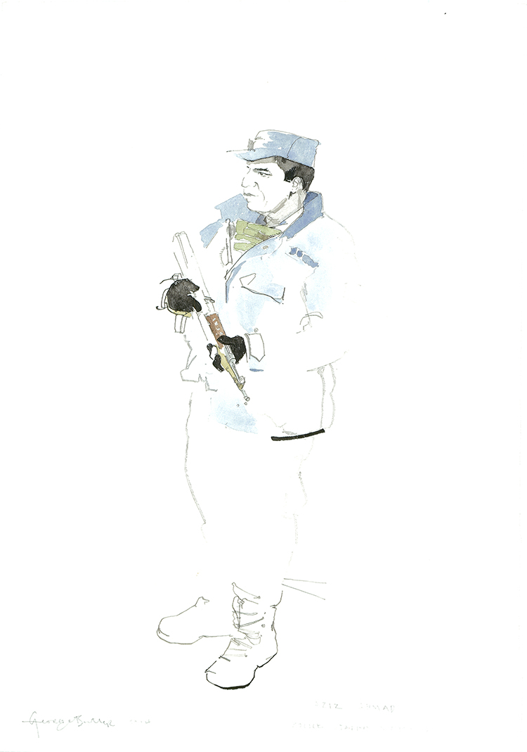 750x1069 George Butler Reportage Illustration People Of Print - Butler Drawing