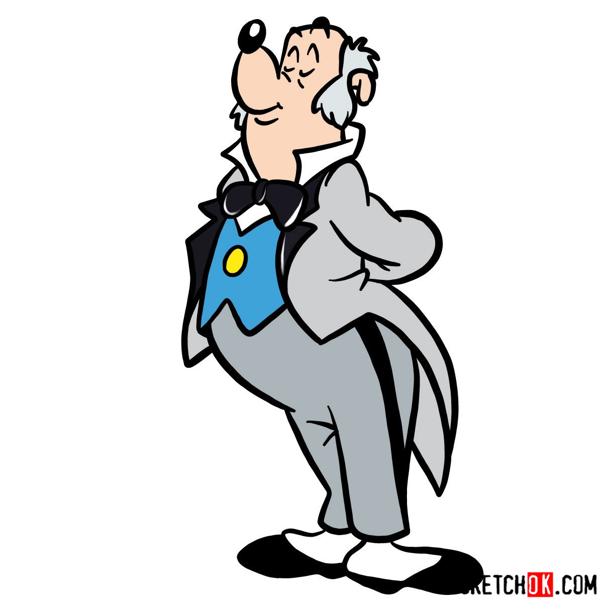 1200x1200 How To Draw Duckworth The Butler - Butler Drawing