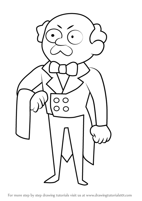 566x800 Learn How To Draw Li'l Butler From Steven Universe - Butler Drawing