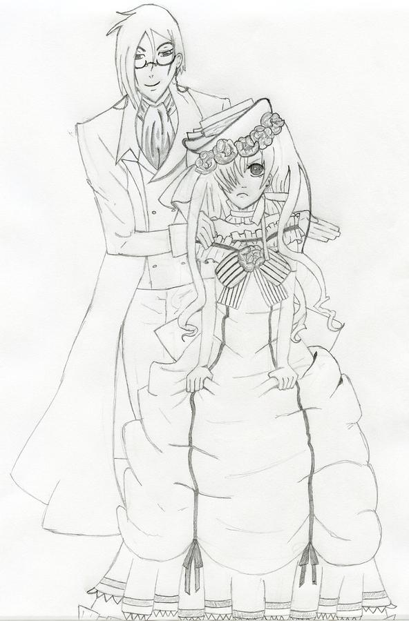 592x900 Black Butler Fan Art Drawing - Butler Drawing