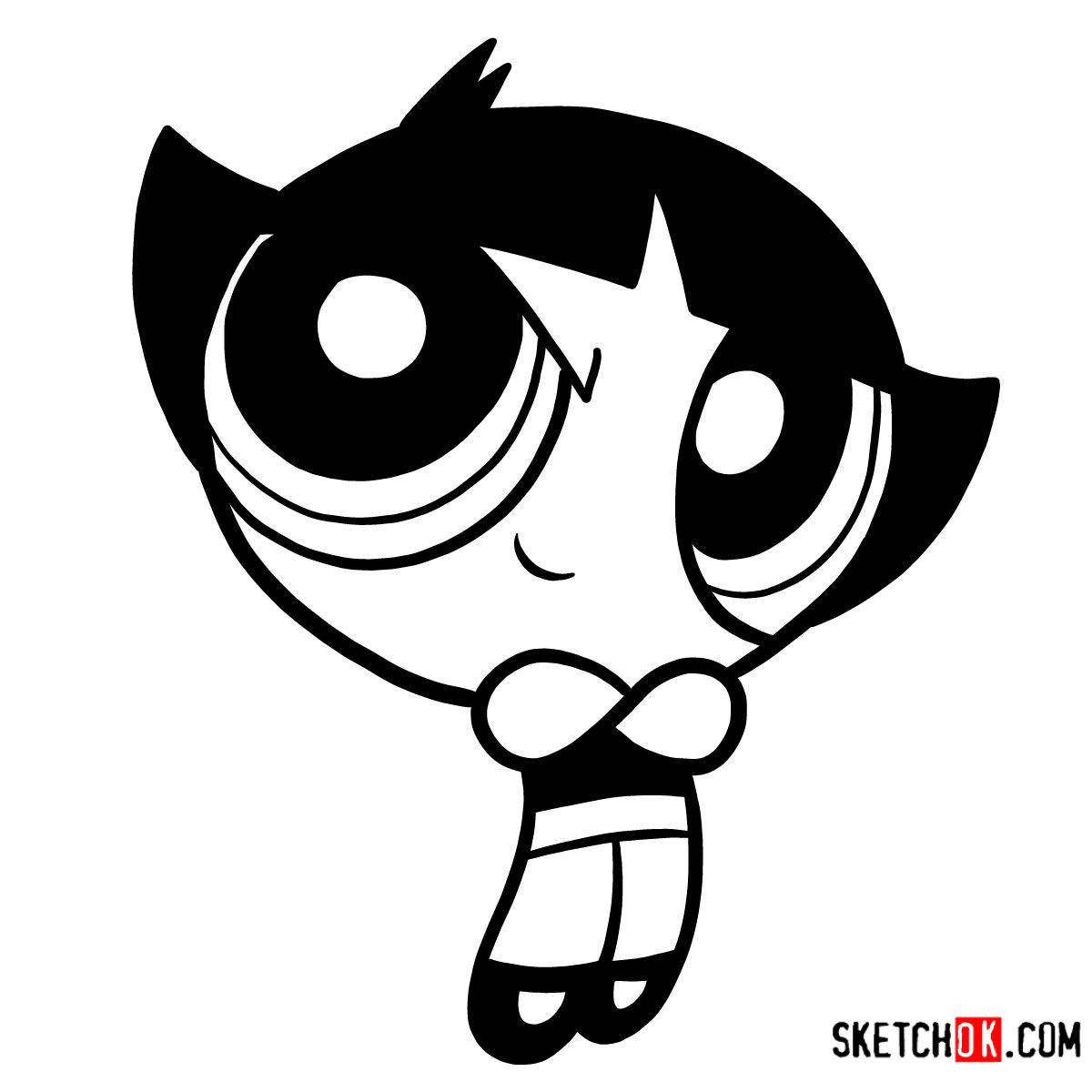 1200x1200 how to draw buttercup the powerpuff girls - Buttercup Drawing