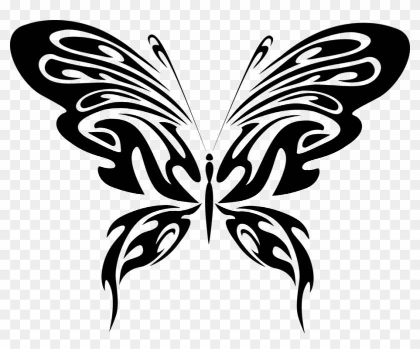 840x699 Simple Cartoon Butterfly - Butterfly Black And White Drawing