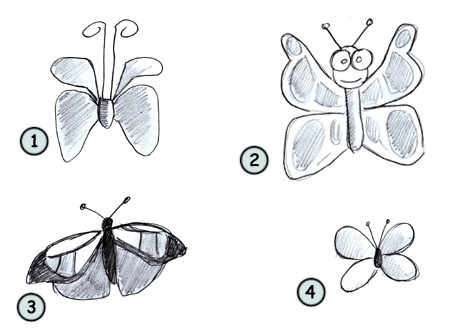 450x335 Drawing A Cartoon Butterfly - Butterfly Cartoon Drawing