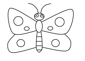 350x250 How To Draw A Butterfly - Butterfly Cartoon Drawing