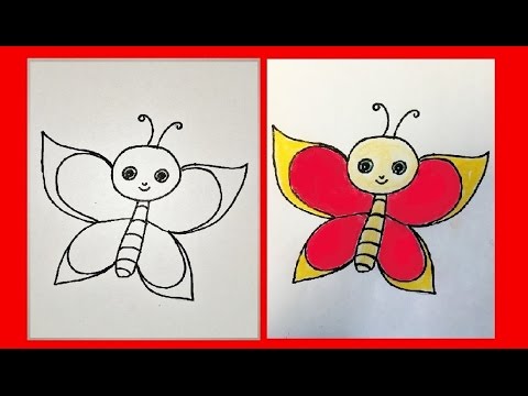 480x360 how to draw a butterfly, simple cartoon butterfly drawing - Butterfly Cartoon Drawing