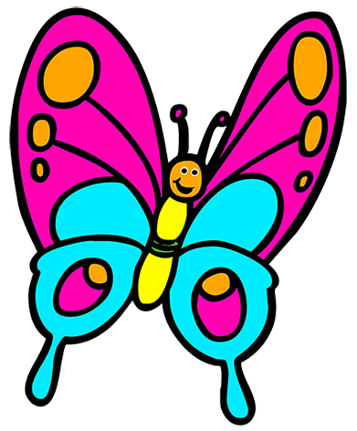 391x472 Butterfly Clipart - Butterfly Cartoon Drawing