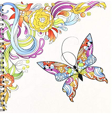425x435 Db Abstract Flower Swirl And Colorful Butterfly - Butterfly Design Drawing