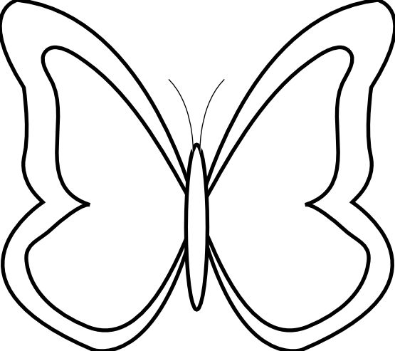 555x493 Butterfly Black And White Google Images Clip Art Free Of Fish - Butterfly Drawing Black And White