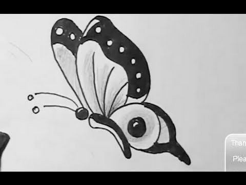 480x360 How To Draw Easy Butterfly - Butterfly Drawing Easy