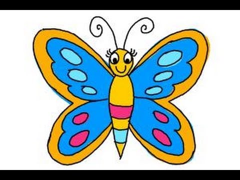 480x360 How To Draw A Butterfly For Kids - Butterfly Drawing For Children