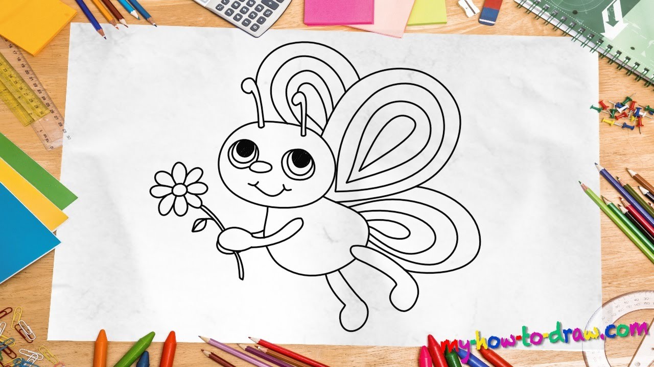 1280x720 How To Draw A Butterfly - Butterfly Drawing For Kids