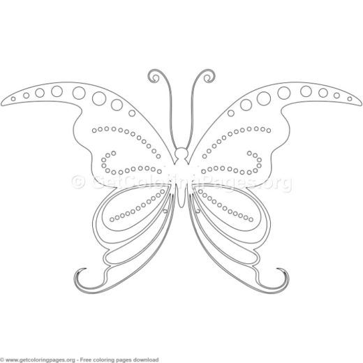 520x520 Free Butterfly Coloring Pages Inspirational Butterfly Drawing - Butterfly Drawing Ideas
