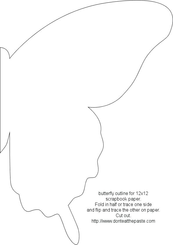596x843  - Butterfly Drawing Outline