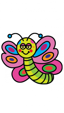 215x382 How To Draw A Butterfly, Easy Step - Butterfly Drawing Step By Step