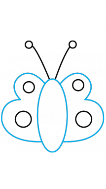 215x382 Collection Of Free Butterflies Drawing Simple Download On Ui Ex - Butterfly Drawing Step By Step