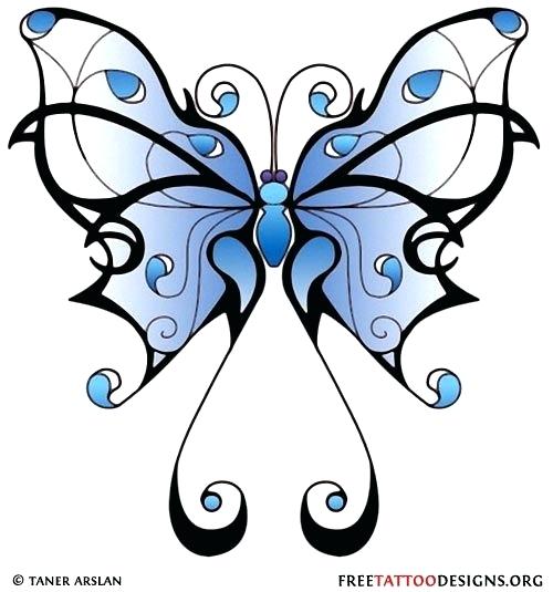 500x535 butterfly drawing designs at free for personal use girly butterfly - Butterfly Drawing Tattoo