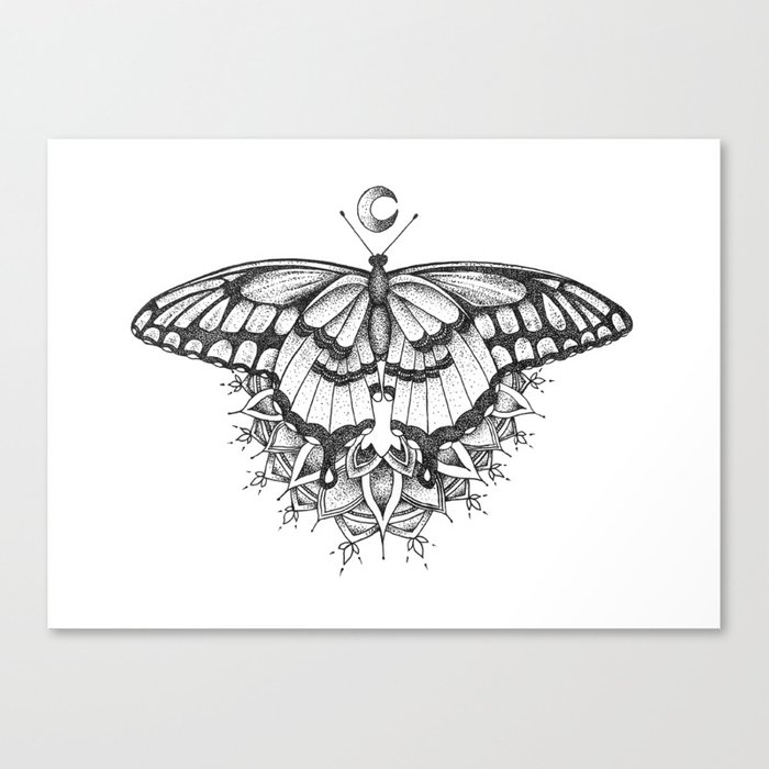 700x700 Dot Art - Butterfly Drawing Tattoo