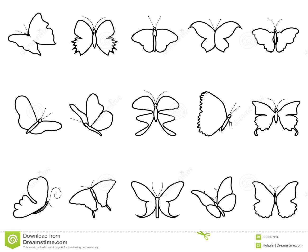 Butterfly Drawing Template at PaintingValley.com | Explore collection ...