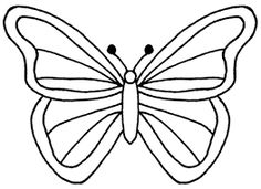 Butterfly Drawing Template at PaintingValley.com | Explore collection ...