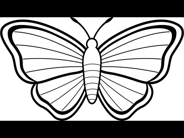 640x480 Coloring Pages How To Draw A Butterfly Butterfly Drawings - Butterfly Drawings In Pencil