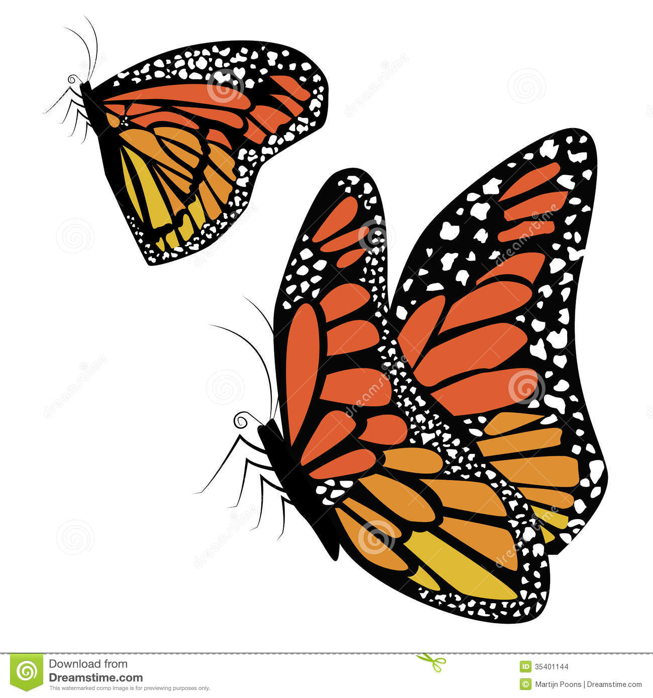 1300x1390 Monarch Butterfly Clipart Colorful Flying Butterfly - Butterfly Flying Drawing