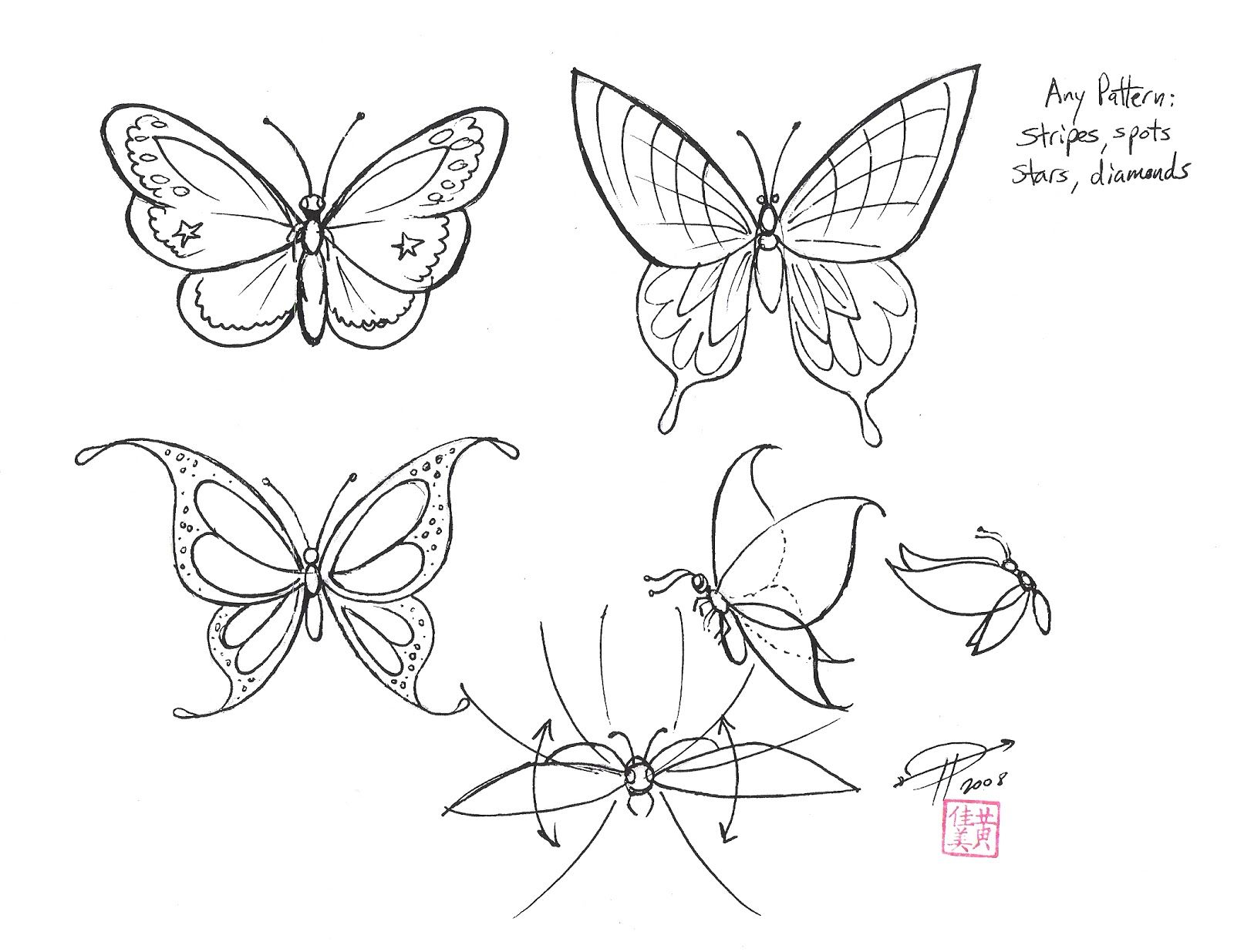 1600x1235 Flying Butterflies Drawings - Butterfly Flying Drawing