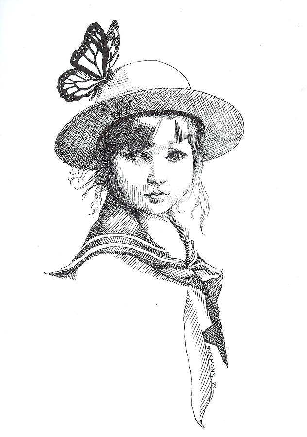 632x900 Butterfly Girl Drawing - Butterfly Girl Drawing