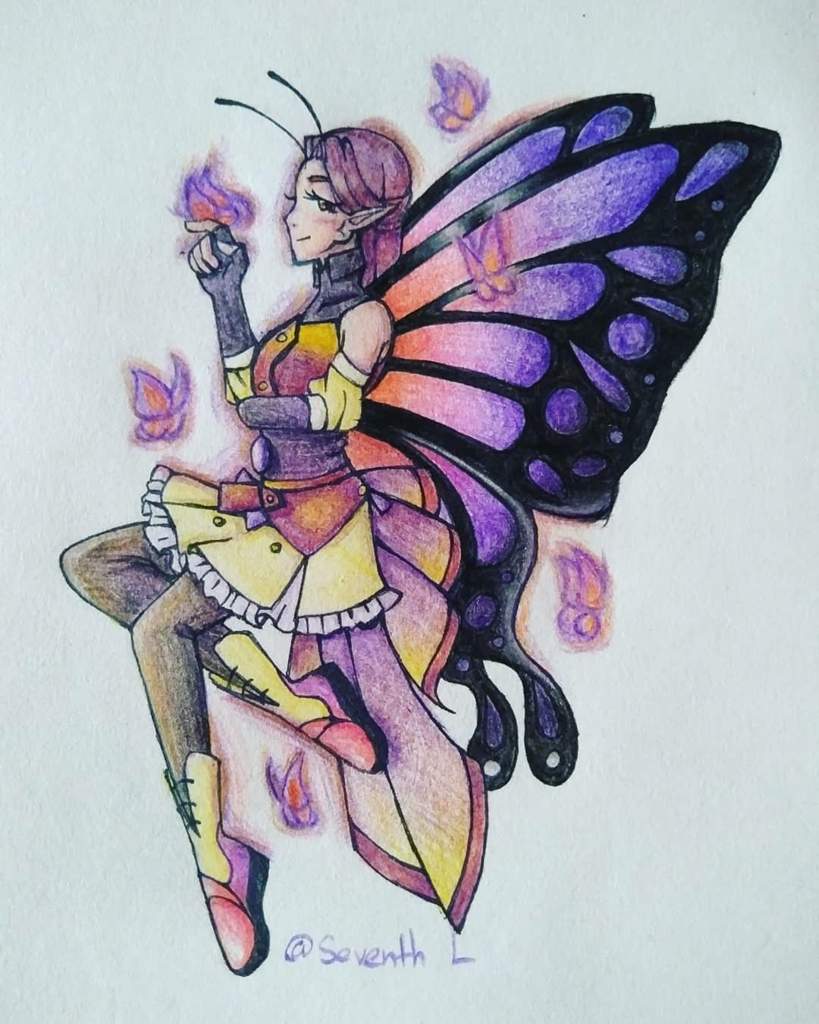 819x1024 Butterfly Arts And Ocs Amino - Butterfly Girl Drawing