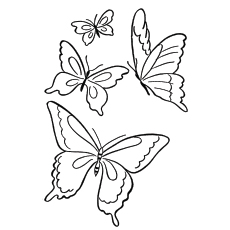 230x230 Top Free Printable Butterfly Coloring Pages Online - Butterfly In Garden Drawing