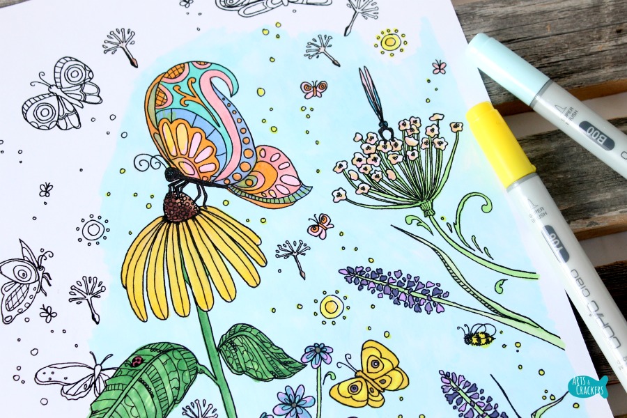 900x600 Butterfly Garden Butterfly Coloring - Butterfly In Garden Drawing