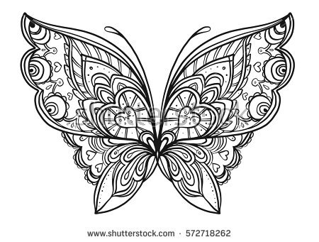 450x341 Free Vector Art Butterfly Butterfly Line Drawing Download Free - Butterfly Line Drawing