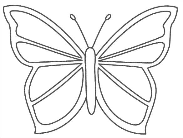 Butterfly Line Drawing Images at PaintingValley.com | Explore ...